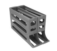 Portauova da 2 Confezioni, Vassoio Portaoggetti per Frigorifero con Dispenser Automatico per Uova Grandi, Design Salvaspazio, Materiale di Alta qualità (GREY)