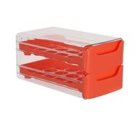 Portauova da Frigorifero Trasparente a Cassetto, Impilabile 36 Uova | Plastica Arancia, Accesso Rapido e Pulizia Semplice, Misura 31x17, 5x15, 5cm, Cucina