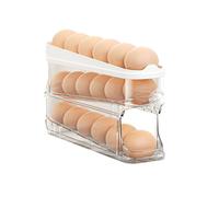 Portauova - Dispenser automatico per uova | Portauova da cucina per rollare le uova, dispenser per uova a 4 livelli di grande capacità, supporto per uova da banco per tavolo da pranzo, bancone