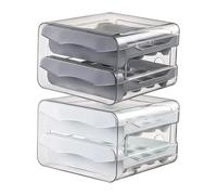 Portauova for 30 uova - Grande capacità, salvaspazio, robusto organizer for cucina e frigorifero con cassetti facili da estrarre(1)