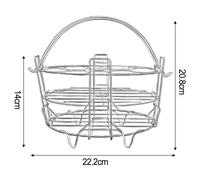 Portauova in Acciaio Inox Tre Strati Vaporiera Design per Cucinare Efficiente