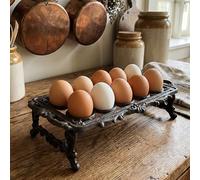 Portauova in ghisa, stile vintage, retrò, decorativo, organizer, vassoio per