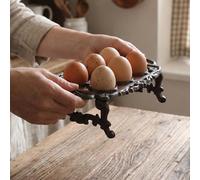 Portauova in ghisa, stile vintage, retrò, decorativo, organizer, vassoio per