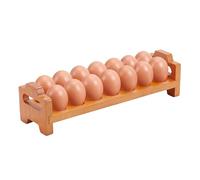 Portauova in legno - Vassoio per uova rustico | 14 scomparti impilabile | Portauova in legno | Per, picnic, cucina, appartamento, ristorante, dormitorio, dispensa, noleggio fattoria
