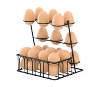 Portauova in metallo, per bancone, contenitore di grande capacità per piccole famiglie, nido vuoto, per individui e famiglie attenti alla salute e amanti della decorazione in stile country