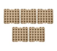 Portauova in Pasta di Carta 30 Posti, Beige, 5 Pezzi | Struttura a Celle Separate, Assorbimento Urti, per Uova e Piccoli Frutti al Mercato o Fattoria