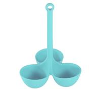 Portauova in silicone, resistente al calore, con 3 griglie, per cuocere a vapore e bollire, accessorio da cucina antiaderente, ideale per preparare la colazione e pianificare i pasti