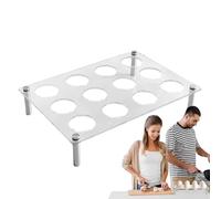 Portauova per frigorifero, 12 pezzi, in acrilico trasparente, per riporre e organizzare la cucina, piano di lavoro, frigorifero, per casa, cucina, piano di lavoro