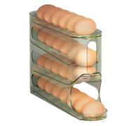 Portauova per frigorifero - Portauova automatico a 4 strati - Portauova salvaspazio per uso alimentare, grande capacità, dispenser per uova per frigorifero