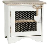 Portauova rustico, per bancone della cucina, finitura in legno bianco con design rustico, organizer per 12 uova