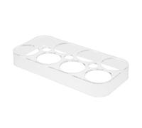 Portauova Trasparente per Frigorifero 8 Scomparti in Plastica | Design Impilabile, Base Antiscivolo e Bordi Rialzati, per Uova di Gallina o Quaglia, Uso Quotidiano