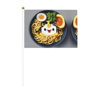Portauovo con bastoncini di ramen per noodle e ramen, tenuto in mano, con pali, per parata nazionale, decorazioni per feste sportive