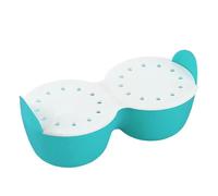 Portauovo - Cuociuova in silicone con 2 cavità | antiaderenti per uova in camicia con coperchio e manico | Accessori Egg Coddler | Lavabile in lavastoviglie per , utensili da cucina