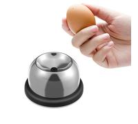 Portauovo in acciaio inox e plastica, pratico strumento da cucina per uova crude e cotte con manico ergonomico, nero