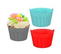 Portauovo in silicone, stampo per friggitrice ad aria calda, 3 pezzi per friggitrice ad aria, stampi per friggitrici ad aria, stampi per uova riutilizzabili a metà vita