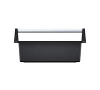 Portautensili cassetta degli attrezzi in plastica nera porta attrezzi 49 cm