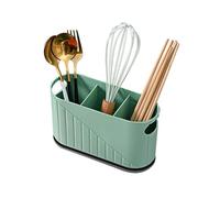 Portautensili Cucchiai e forchette Organizer Portautensili for asciugare gli utensili Porta cucchiai da cucina Compatto Scolante Gabbia for bacchette Posate Cestello portaposate(Green)
