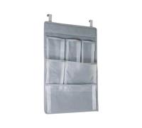 Portautensili da Cucina con 6 Tasche e 2 Ganci - Organizer da Armadio in Poliestere, 28x43cm, Grigio