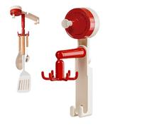 Portautensili da cucina - Gancio girevole da parete | 6 ganci con ventosa stabile organizzazione per spatola, mestolo, spaghetti, schiumarola, bagno, dormitorio