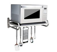 Portautensili da cucina multifunzione in acciaio inox per microonde e salvaspazio, per cucine moderne, resistente ed elegante, soluzione di archiviazione