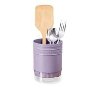 Portautensili da Cucina, Scolapiatti Rotondo in Plastica, Scolapiatti con Scomparti, Organizer da Appoggio per Lavello per Forchette Cucchiai E Bacchette(Viola)
