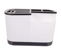 Portautensili da Cucina Sottile in PP Nero, Compatto e Facile da Usare | Design Salvaspazio, Favorisce Deflusso Dell'acqua, Superficie Ridotta, per Tenere in Ordine Piano Cucina