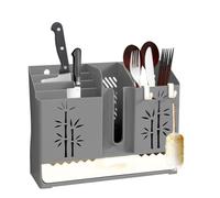 Portautensili da parete - Scatola portaoggetti divisa per utensili da cucina | Porta utensili da cucina adesivo | Scatola portaoggetti per utensili da cucina da 12,7 x 12,7 cm | Porta utensili da