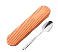 Portautensili da viaggio, riutilizzabile, resistente alle macchie, per escursionismo, scuola, picnic, posto di lavoro, zaino in spalla, Arancione, Refer to description, Unisex