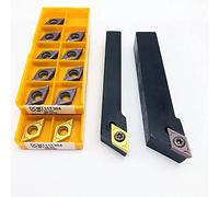 Portautensili for tornitura CNC esterno SDJCR1212H11 SDJCR1616H11 SDJCR2020k11 SDJCR2525M11 + 10PCS Lama in metallo duro DCMT11T304 DCMT11T308(No blade,DCMT11T304 UE6020)