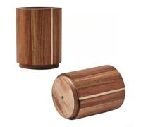 Portautensili Girevole in di Acacia Organizer Cucina Portautensili | Multi scomparti divisori, organizza spatole cucchiai forchette, mantiene il bancone ordinato e pulito