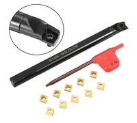 Portautensili in acciaio al carbonio e inserti CCMT060204 per lavorazione di fin