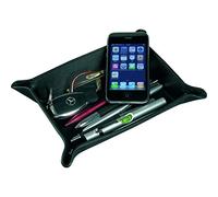 Portautensili in pelle, colore: nero, ca. 16 x 10 x 4 cm.