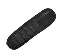 Portautensili Polso Cintura Autoadesiva 3 File Bracciale Lavoro Magnetico Design Portatile per Fissare Viti Chiodi Elementi di Fissaggio per Riparatori (BLACK)