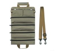 Portautensili portatile con tessuto Oxford impermeabile, cinghia regolabile e scomparti multipli per cacciaviti e piccoli utensili (verde militare)