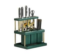 Portautensili Portautensili da cucina, scolaposate multifunzione, salvaspazio, organizer for utensili da cucina Cestello portaposate(Green)