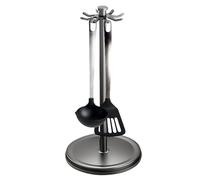 Portautensili rotante - Scaffale da cucina in alluminio spaziale, supporto a 8 ganci | Supporto per pentole a 360 gradi per mescolare asta, casa, ristorante, fattoria, scrivania e cassetto