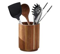 Portautensili rustici - Legno Crock Caddy - Scaffale rotante per cucchiai | Grande magazzino per utensili da cucina vintage - aggiornamento del contenitore decorativo per il campeggio - Grill - picnic