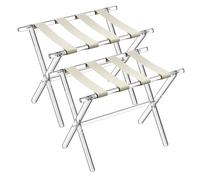 Portavaligie In Acrilico For Camera Degli Ospiti - Supporto For Valigia Pieghevole Con Cinghie In Pelle For Camera Da Letto, Soggiorno, Hotel, Resistente, Portavaligie Pieghevole Leggero Salvaspazio(B