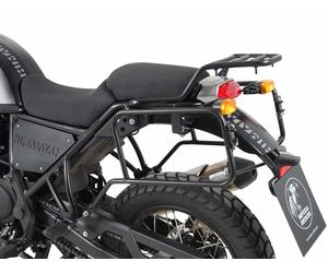 Portavaligie laterale avvitato fisso nero per Royal Enfield Himalayan
