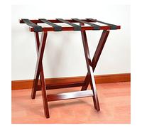 Portavaligie Pieghevole in Legno, portavaligie con Gambe dritte e Cinghia in Nylon, nessun Montaggio richiesto, portavaligie per Camera d'albergo, Rosso, 60 cm l x 4,Red-60cmLx45cmWx60cmH