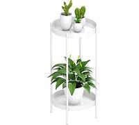 Portavasi a 2 ripiani, per interni ed esterni, larghezza 26,7 cm, altezza | Mensola in metallo resistente per piante da tavolo, per casa, giardino, patio, bagno, ufficio, soggiorno, balcone