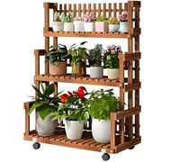 Portavasi A Gradini da Giardino | Portavasi in Legno | Scaffale A Scala A 3 Ripiani per Uso Interno Ed Esterno Robusto Portavasi Decorativo in Legno per Piante(82CM)