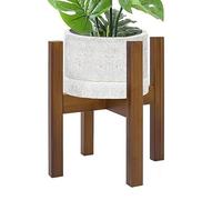 Portavasi regolabile - Supporto angolare in legno, larghezza espandibile con design robusto, supporto per fiori a più livelli con finitura elegante per soggiorno, patio, balcone, giardino, adatto per
