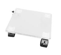 Portavaso con ruote, carrello per piante mobile resistente, supporto per piante quadrato in acrilico trasparente, supporto per piante, mover per vasi da giardino, supporto per fiori per interni ed