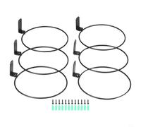 Portavaso da parete resistente, per anello, struttura in ferro robusto, per la sicurezza e l'esposizione delle piante (20 cm)