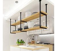 Portavaso e portabottiglie da soffitto, da appendere, per bar e ristoranti, vassoio salvaspazio (150 x 30 x 80 cm)