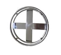 Portavaso in acciaio inox, carrello rotondo, con ruote, base mobile per bombole di gas e fioriere