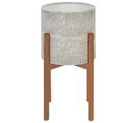 Portavaso in metallo grigio 30 x 30 x 59 cm Pinsapo