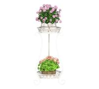 Portavaso moderno e multifunzionale in ferro, a due livelli, per balcone, pavimento e interni, impermeabile, ideale per l'angolo del giardino