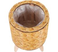 Portavaso per Piante Intrecciato in Legno, Treppiede Moderno Stabile | Piante da Interno, Design Decorativo, Solleva i Vasi e Aiuta a Tenere Lontani gli Animali Domestici